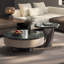 Ensemble de tables basses rondes de luxe moderne