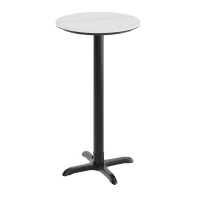 Commercial Seamless Surface Tabletop with Bar Height Crisscross Base