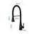 Kitchen Faucet With Pull Down In Matte Black, Stainless Steel Constructed, Coating, 360 Rotating Nozzle For User- Water Access , Black Texture, Corrosion Simple Usage