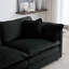 Fauteuil d'appoint avec revêtement en chenille noir, bois massif, relaxant pour le bureau à domicile