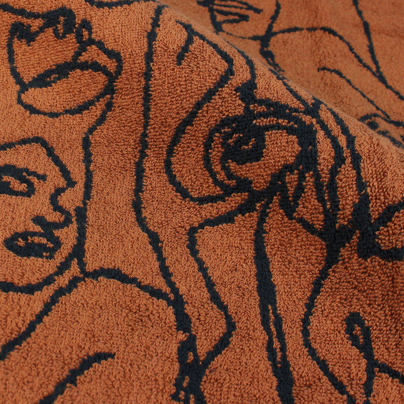 100% Cotton Midweight Jacquard Hand Towel, Pecan