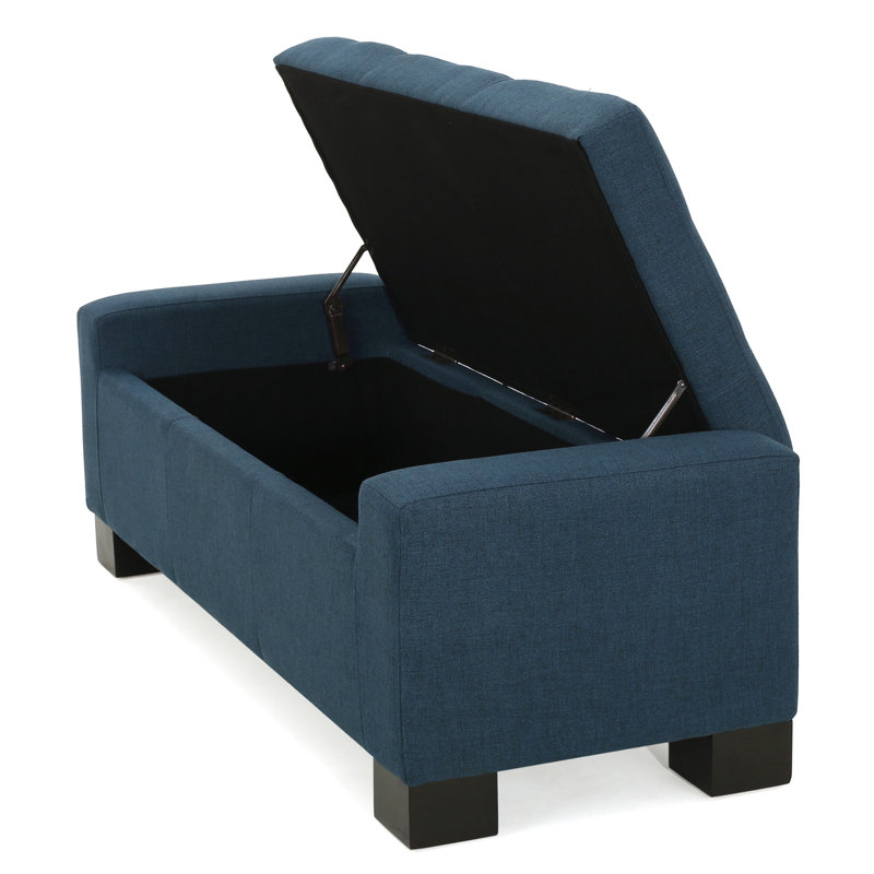 Modern Blue With Waffle Pattern And Extra Storage Space Comfortable Surface Area, Navy Blue