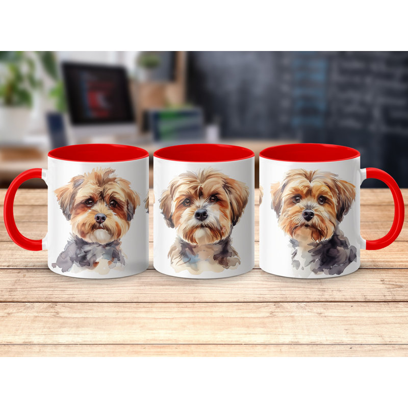 Ceramic Coffee Mug, Red, 3