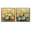 Jaune et blanc, marguerites d'été, fleurs, explosion III - marguerites, art mural - ensemble de 2 décorations murales traditionnelles-388657976-388657972-388657983