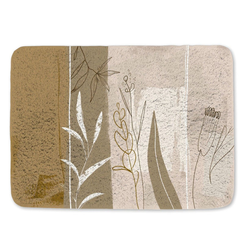 Tapis de bain en microfibre / microsuède Rihard, L 17 po x L 24 po