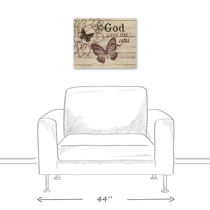 «God Gave Me You», reproduction sur toile, H 16 po x l 20 po x P 1,25 po