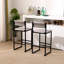 Upholstered Counter Stool with Metal Frame