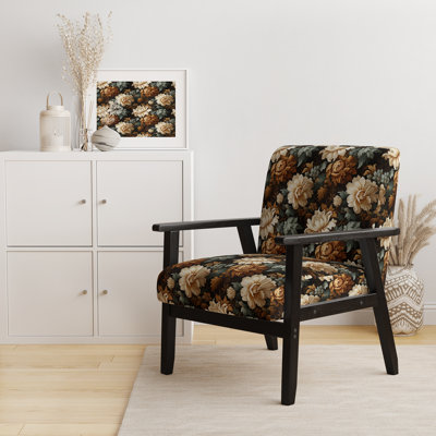 Chaise d'appoint florale Cobalt