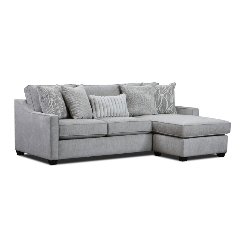 Canapé modulaire réversible de 96 po Cherisse, Polyester gris