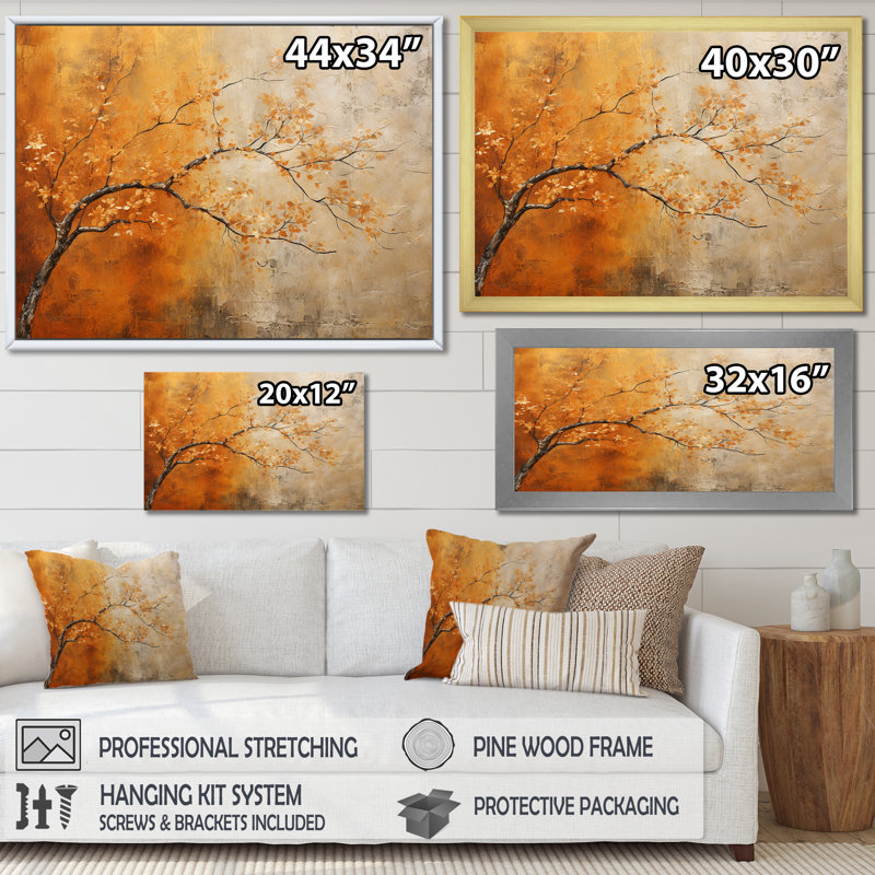 Golden Autumn Forest Harmony II - impression, Toile tendue, H 24 po x l 32 po x P 1 po