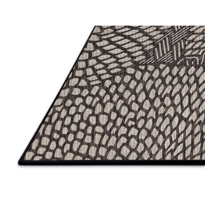 Tapis à motifs gris, Rectangle 2 pi x 5 pi