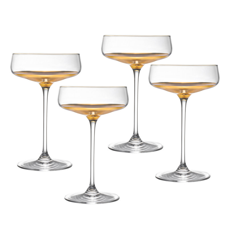 10oz. Handmade Crystal Coupe Set