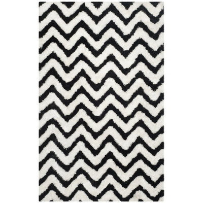 Rectangle Chevron Cotton Hand Woven Area Rug