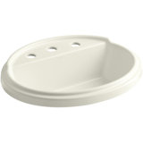 Tresham® Ceramic Oval Drop-In Bathroom Sink with Overflow