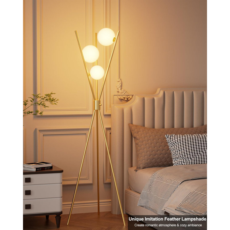 Lampe trépied sphérique