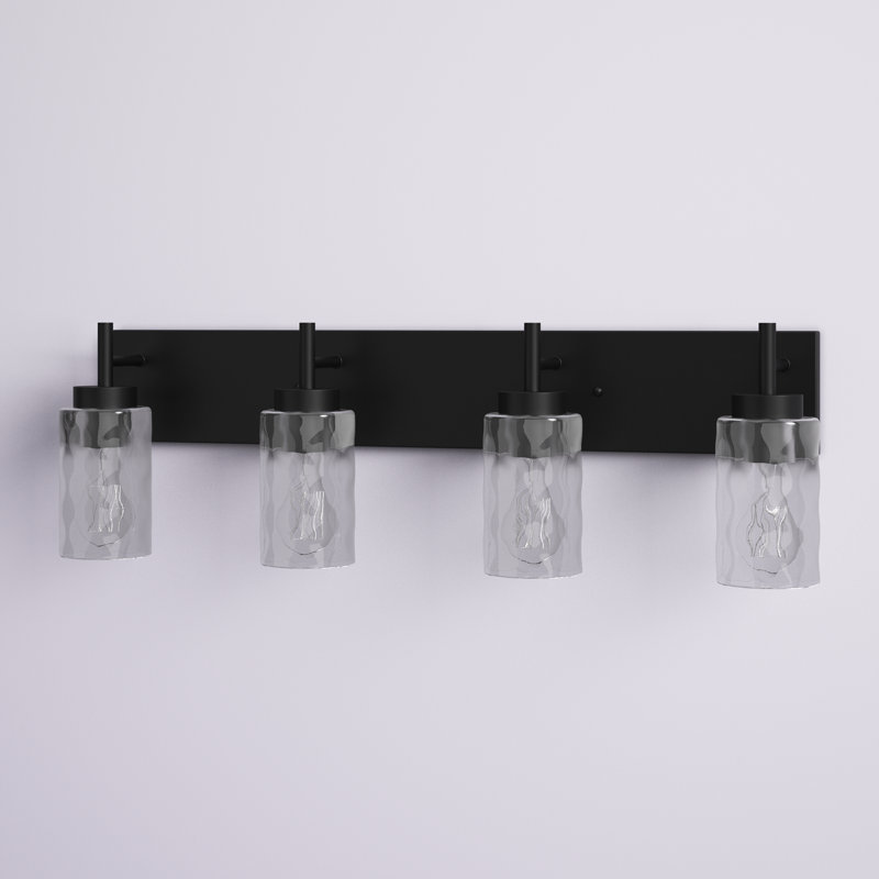 Éclairage pour meuble-lavabo à 4 lumières à intensité variable Littlehampt, Noir