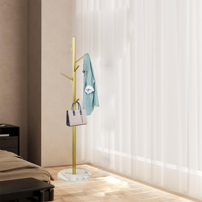 Coat Rack Freestanding With Marble Base