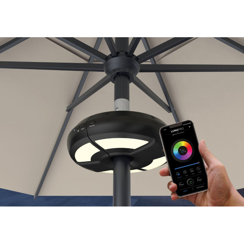 Lumière de parasol multicolore Luna Pro et haut-parleur Bluetooth