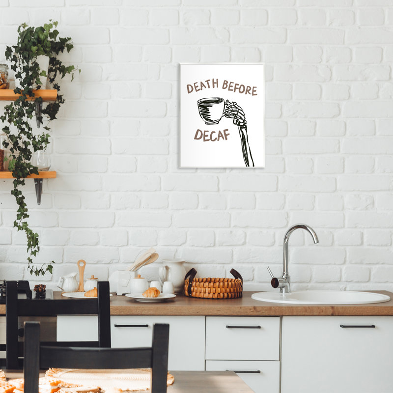 La mort avant la plaque décaféinée, par JJ Design House LLC