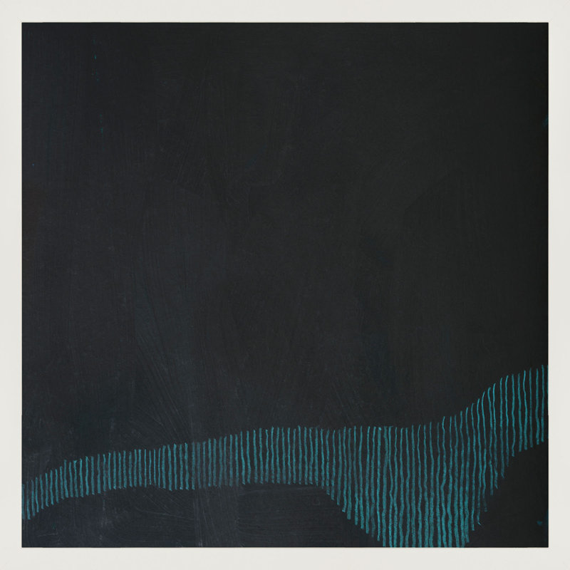 Delta Wave 3 Painting by Jacques Pilon, Black, 44" H x 44" W x 1.25" D