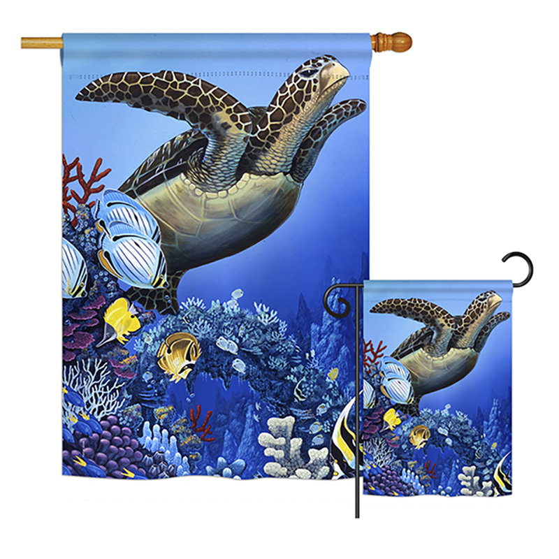 Double Sided 40'' H x 28'' W Polyester Flag Set