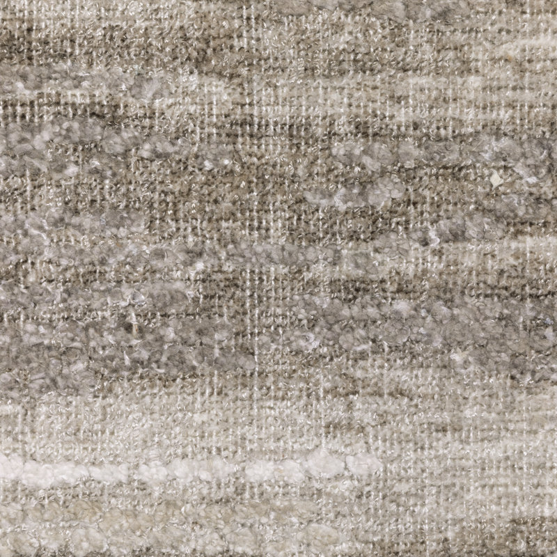Michalski Textural Distressed Stripe Beige/ Brown Hand-made Area Rug, Rectangle 10' x 14'