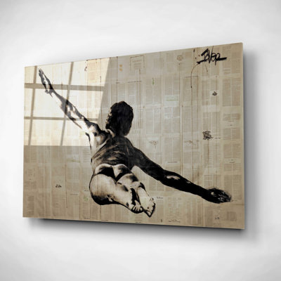 Trinx «Flying Free Man» par Loui Jover, art mural en verre acrylique