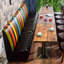 Banc rembourré en similicuir Modern Cafe