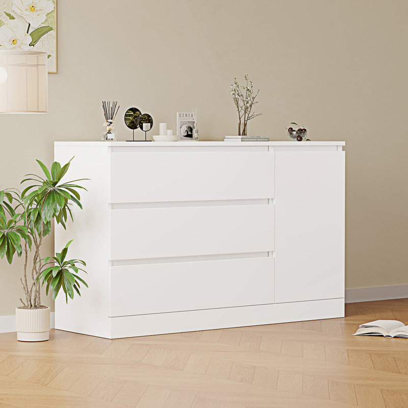 Side Cabinet With Hidden Drawers, Accent Cabinet