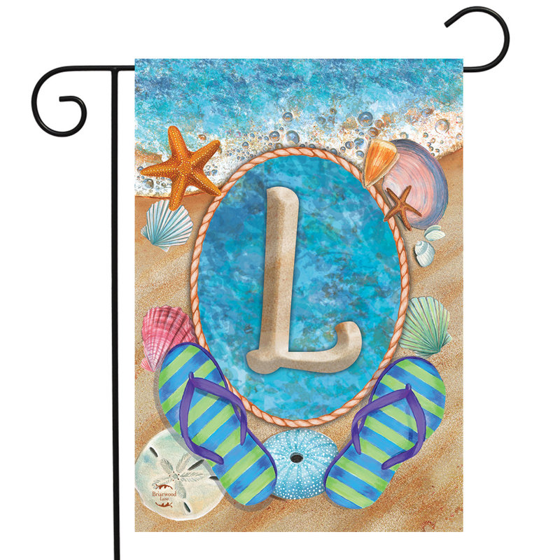 Drapeau d'été monogramme lettre L