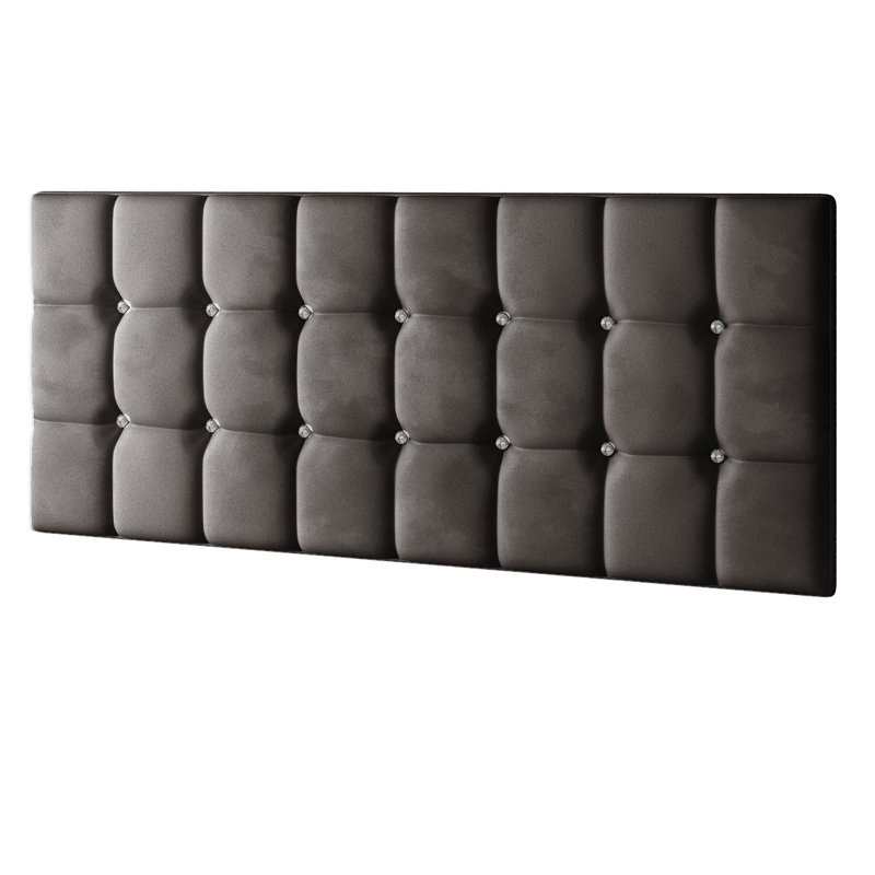 Rochester Upholstered Headboard, Charcoal, Double (4'6)