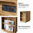 Meg Modern 24"Tall 1-Drawer Fluted Solid Wood End Table with Built-In Charging Ports And Fully Assembled-1773977437