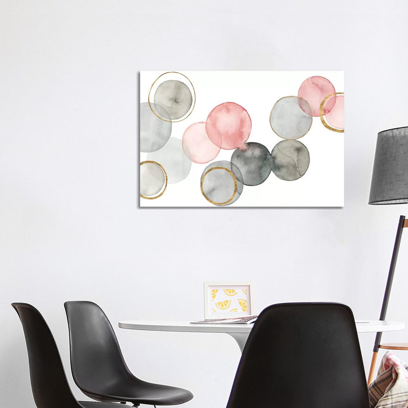 Gilded Spheres II 1 Piece Wrapped Canvas Painting, 66cm H x 101.5cm W