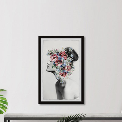 Fleurs florales par Marmont Hill - peinture encadrée