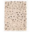 Tapis gris / brun / beige en cuir de vache fabriqué à la main Arvena
