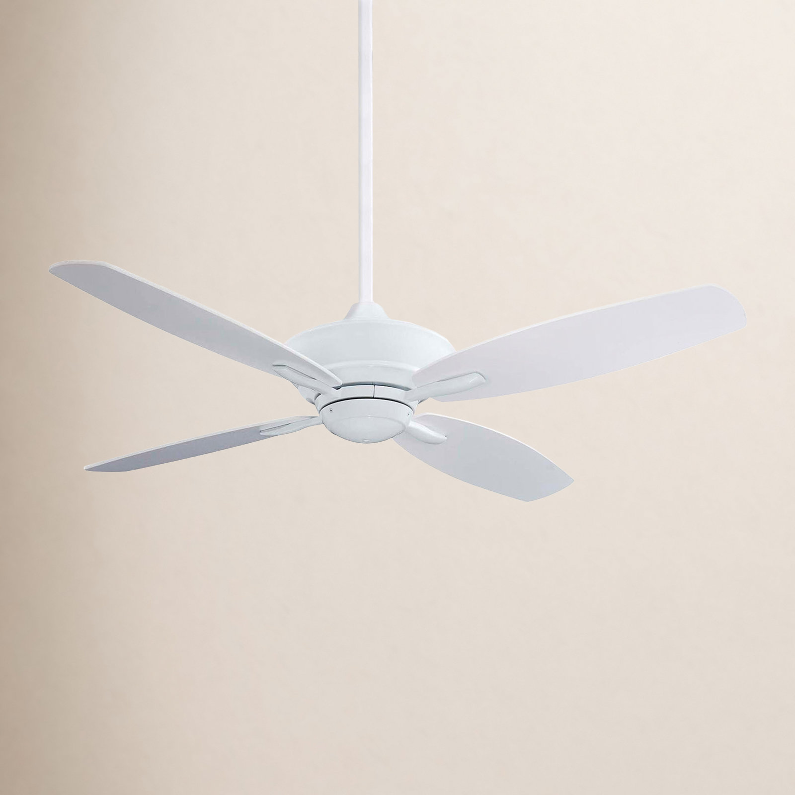 52" New Era 4 - Blade Standard Ceiling Fan with Remote Control, White with White Blades