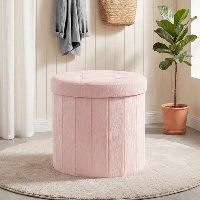 Pouf de rangement rond, repose-pieds avec couvercle, tabouret de coiffeuse en cuir PU pour chambre, salon, entrée