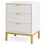 40cm W Metal Bedside Table