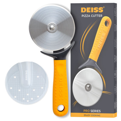 Deiss Pro Heavy Duty Pizza Cutter With Stainless Steel Sharp Wheel Slicer