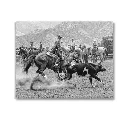 " Rodeo Cowboys With Cattle " by Jerry Cowart