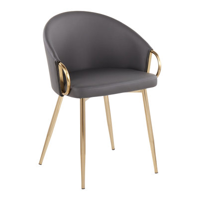Josie 19.25'' H Faux Leather Upholstered Armchair