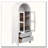 71″ Tall Arched Kitchen Pantry Cabinet with Glass Doors and Drawers-163208247