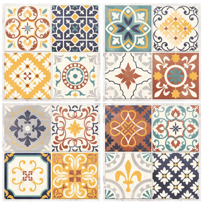 Carreau de terrain espagnol en PVC 10,5 "x 10,5"