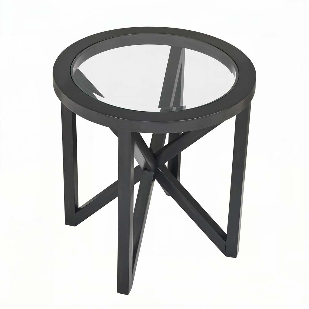 Latitude Run® Round Coffee Table with Glass Top | Wayfair