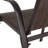 6 Piece Brown Patio Dining Chairs, Weather-Resistant Textilene Fabric Arm Chairs with High Backrest and Bronze Metal Frame for Outdoor Garden and Poolside-1840540261
