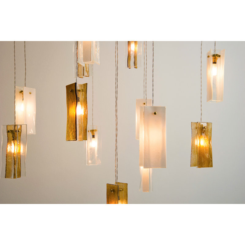 Luminaire suspendu Cluster Globe, Blanc / transparent / ambre, 25