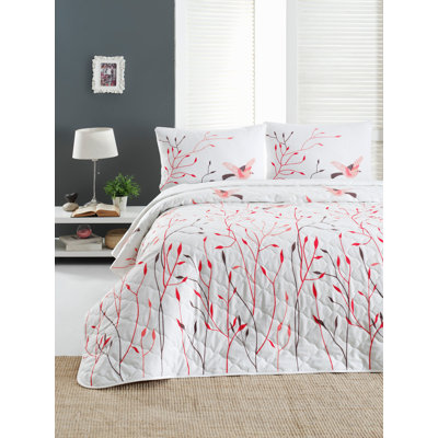Cotton Floral Coverlet