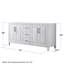 Daria 71'' W Double Bathroom Vanity Base-38230639