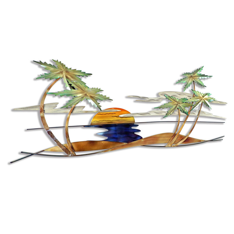 Handmade Coastal Landscape & Nature Wall Decor on Metal