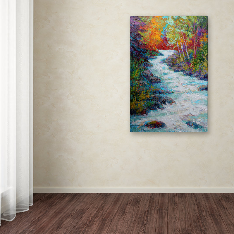 'Tamahi River' Painting Print on Wrapped Canvas, 47" H x 30" W